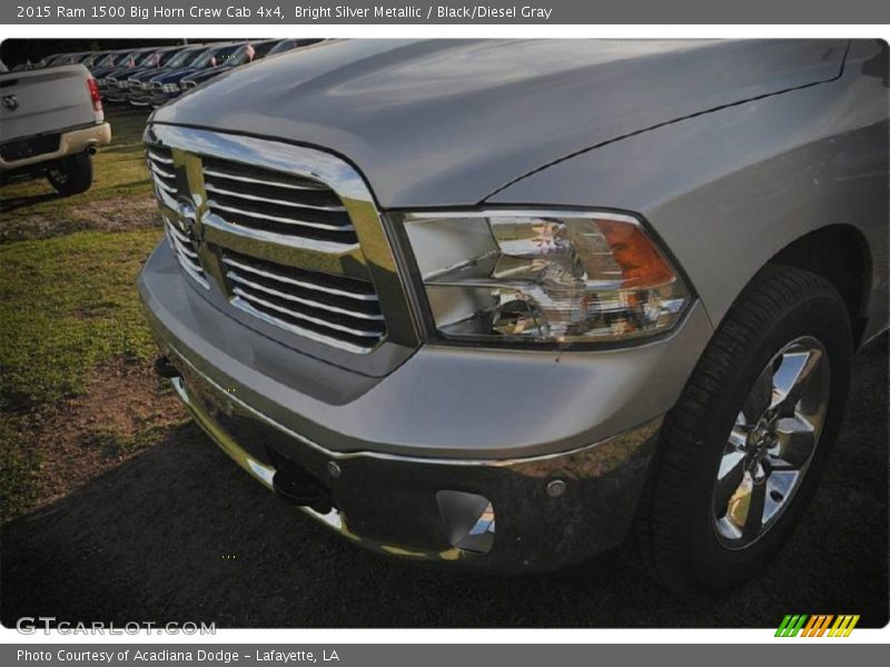 Bright Silver Metallic / Black/Diesel Gray 2015 Ram 1500 Big Horn Crew Cab 4x4