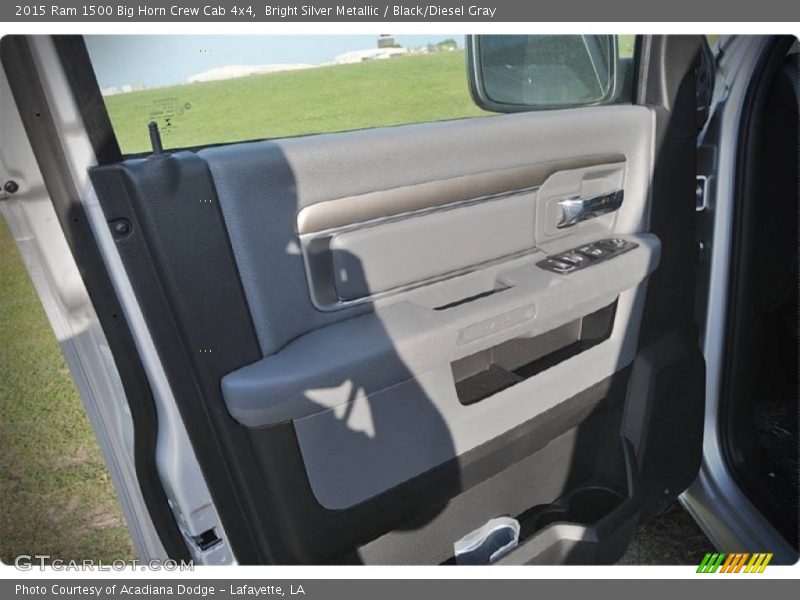 Bright Silver Metallic / Black/Diesel Gray 2015 Ram 1500 Big Horn Crew Cab 4x4