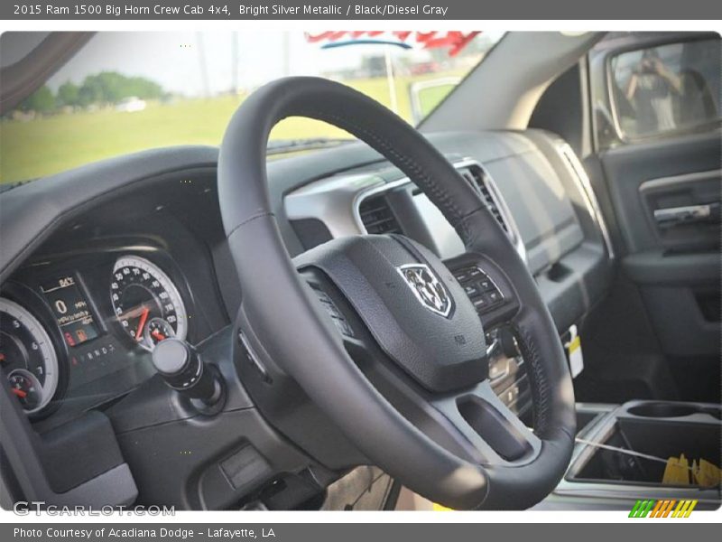 Bright Silver Metallic / Black/Diesel Gray 2015 Ram 1500 Big Horn Crew Cab 4x4