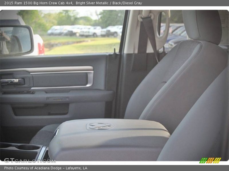 Bright Silver Metallic / Black/Diesel Gray 2015 Ram 1500 Big Horn Crew Cab 4x4