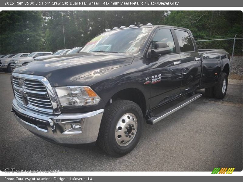 Maximum Steel Metallic / Black/Diesel Gray 2015 Ram 3500 Big Horn Crew Cab Dual Rear Wheel