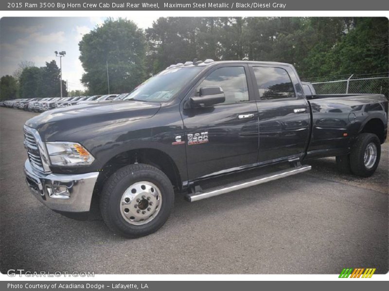 Maximum Steel Metallic / Black/Diesel Gray 2015 Ram 3500 Big Horn Crew Cab Dual Rear Wheel