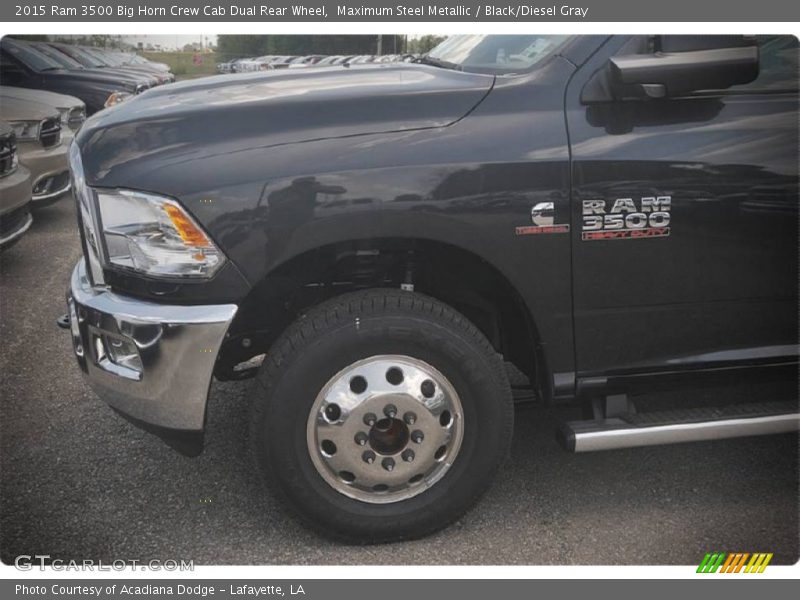 Maximum Steel Metallic / Black/Diesel Gray 2015 Ram 3500 Big Horn Crew Cab Dual Rear Wheel