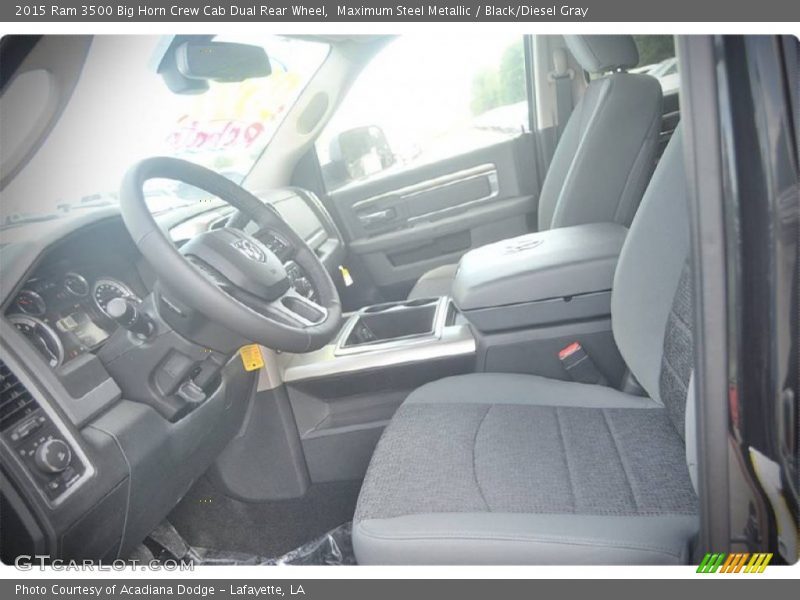 Maximum Steel Metallic / Black/Diesel Gray 2015 Ram 3500 Big Horn Crew Cab Dual Rear Wheel