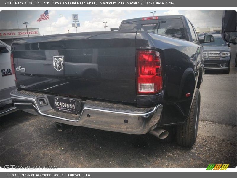 Maximum Steel Metallic / Black/Diesel Gray 2015 Ram 3500 Big Horn Crew Cab Dual Rear Wheel