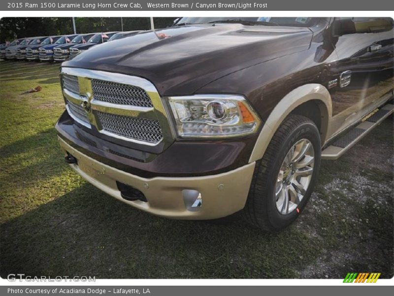 Western Brown / Canyon Brown/Light Frost 2015 Ram 1500 Laramie Long Horn Crew Cab
