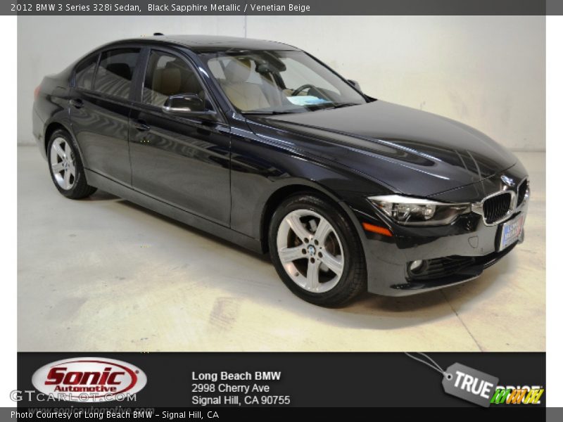 Black Sapphire Metallic / Venetian Beige 2012 BMW 3 Series 328i Sedan
