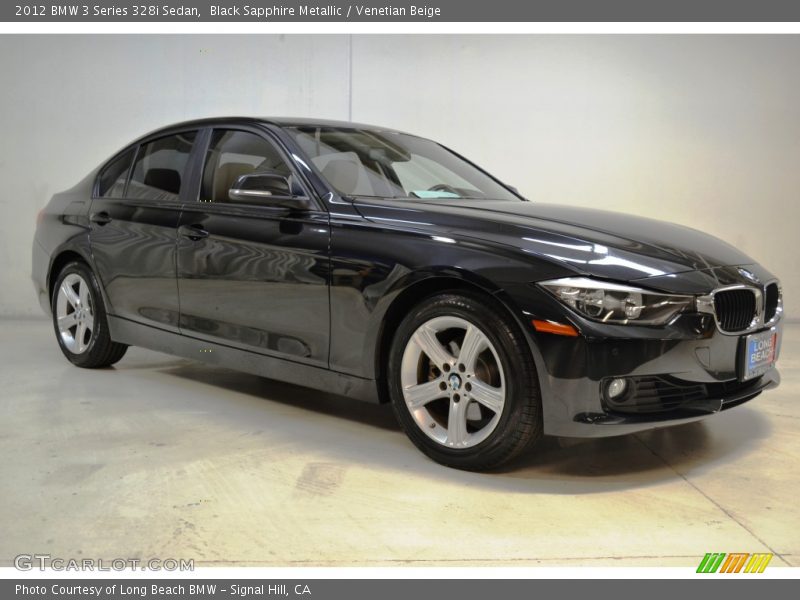 Black Sapphire Metallic / Venetian Beige 2012 BMW 3 Series 328i Sedan
