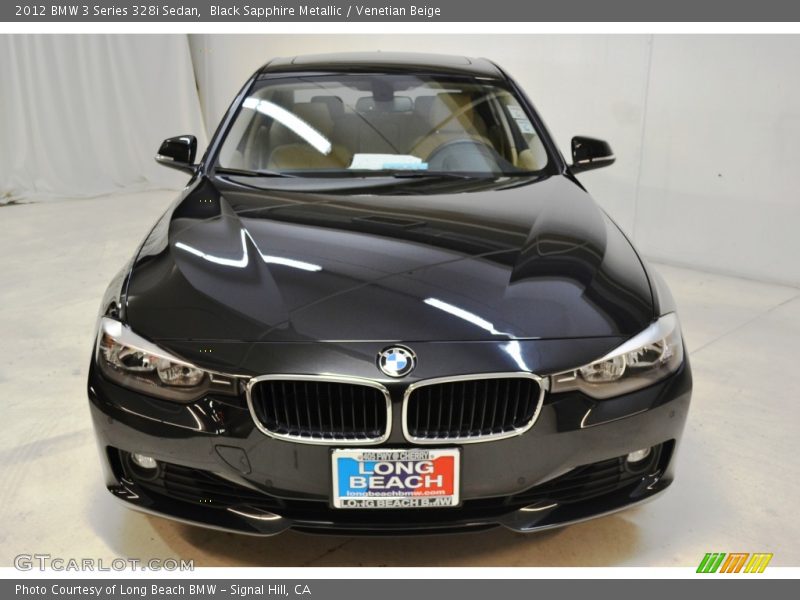 Black Sapphire Metallic / Venetian Beige 2012 BMW 3 Series 328i Sedan