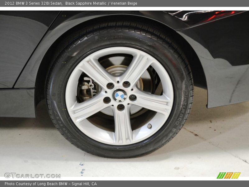 Black Sapphire Metallic / Venetian Beige 2012 BMW 3 Series 328i Sedan