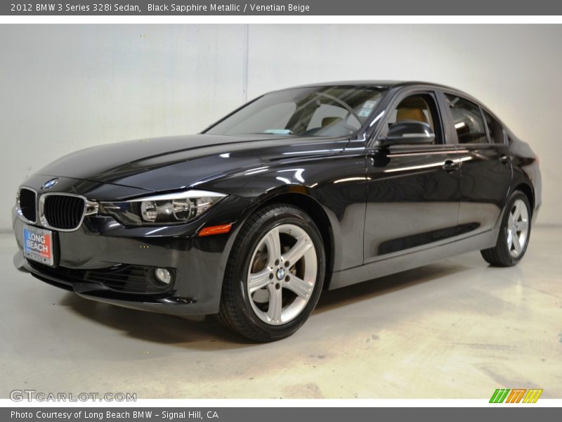 Black Sapphire Metallic / Venetian Beige 2012 BMW 3 Series 328i Sedan
