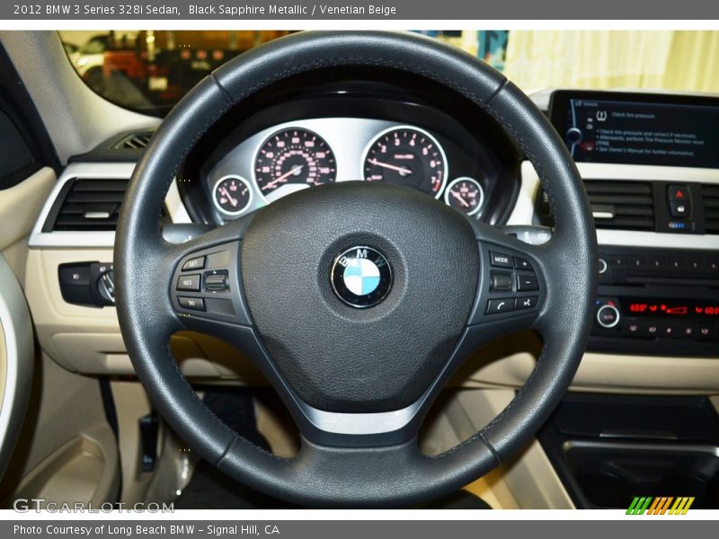 Black Sapphire Metallic / Venetian Beige 2012 BMW 3 Series 328i Sedan