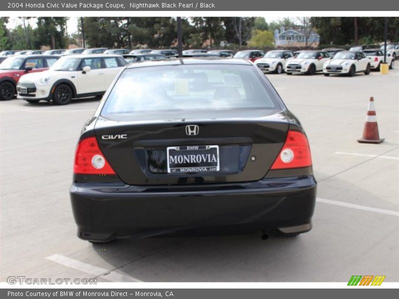 Nighthawk Black Pearl / Black 2004 Honda Civic Value Package Coupe