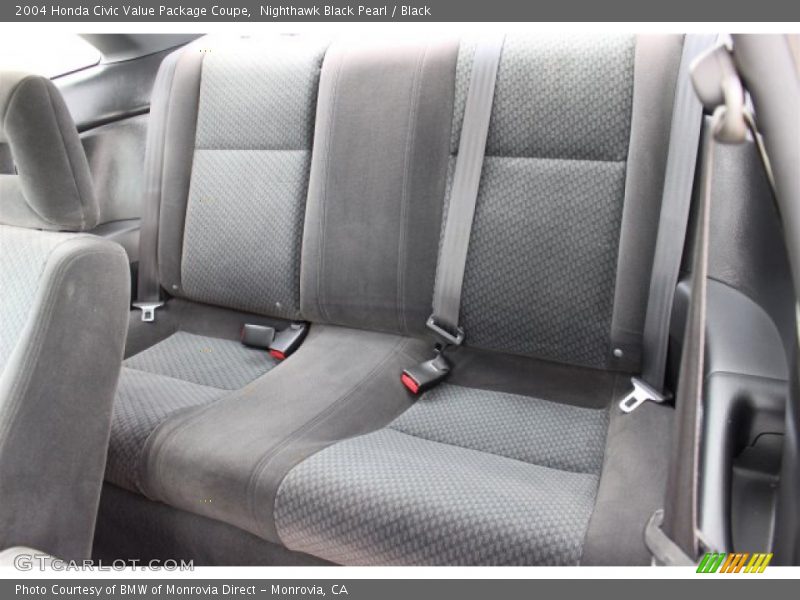 Rear Seat of 2004 Civic Value Package Coupe