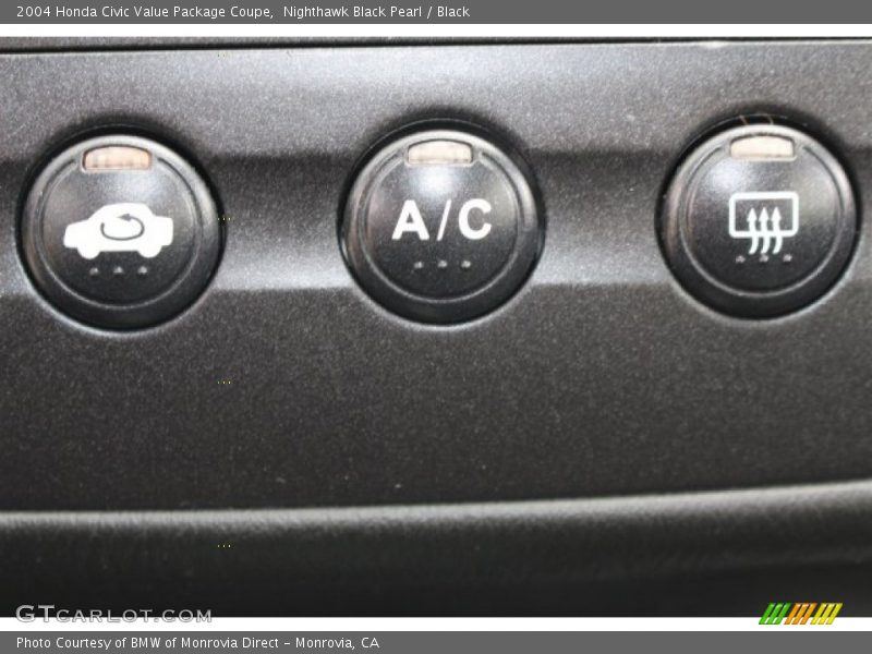 Nighthawk Black Pearl / Black 2004 Honda Civic Value Package Coupe