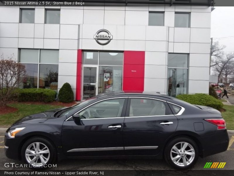 Storm Blue / Beige 2015 Nissan Altima 2.5 SV