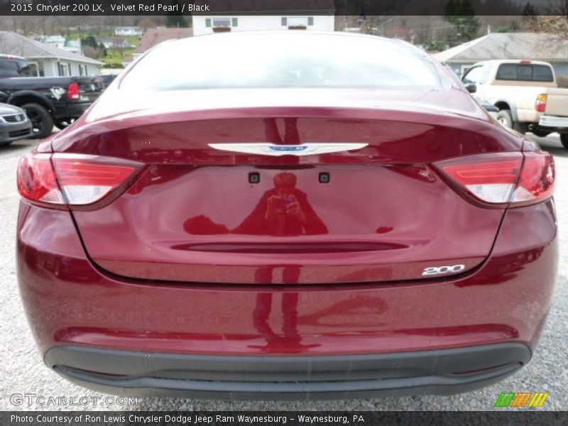 Velvet Red Pearl / Black 2015 Chrysler 200 LX