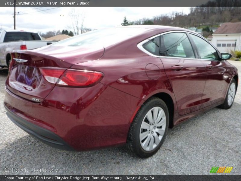 Velvet Red Pearl / Black 2015 Chrysler 200 LX