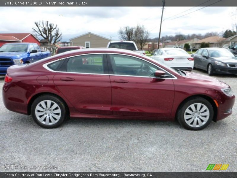 Velvet Red Pearl / Black 2015 Chrysler 200 LX