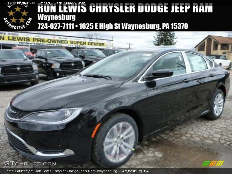 Black / Black/Linen 2015 Chrysler 200 Limited