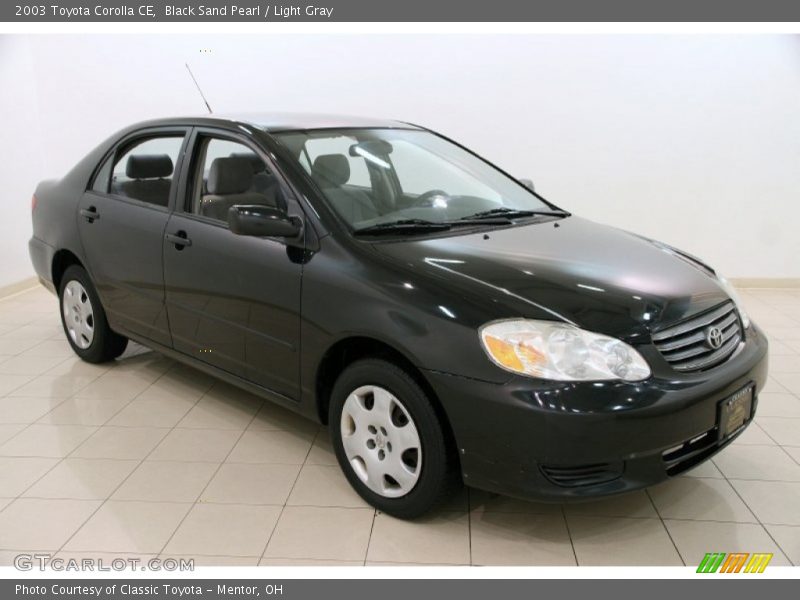 Black Sand Pearl / Light Gray 2003 Toyota Corolla CE