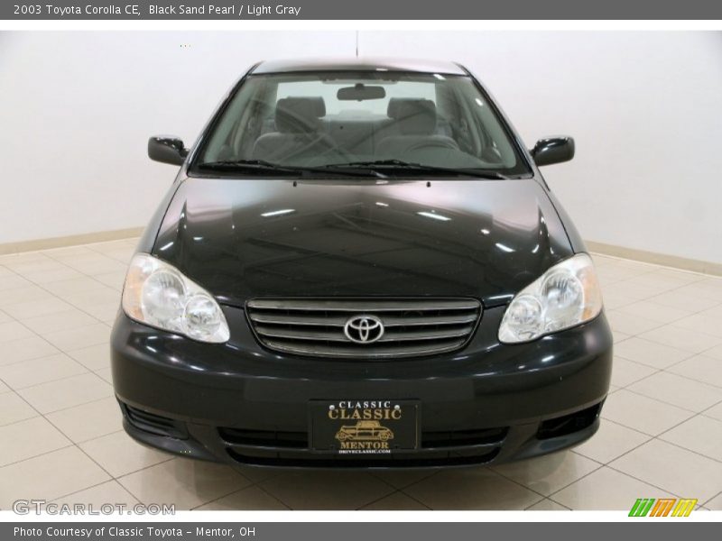 Black Sand Pearl / Light Gray 2003 Toyota Corolla CE