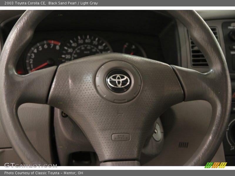 Black Sand Pearl / Light Gray 2003 Toyota Corolla CE