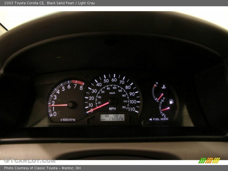 Black Sand Pearl / Light Gray 2003 Toyota Corolla CE