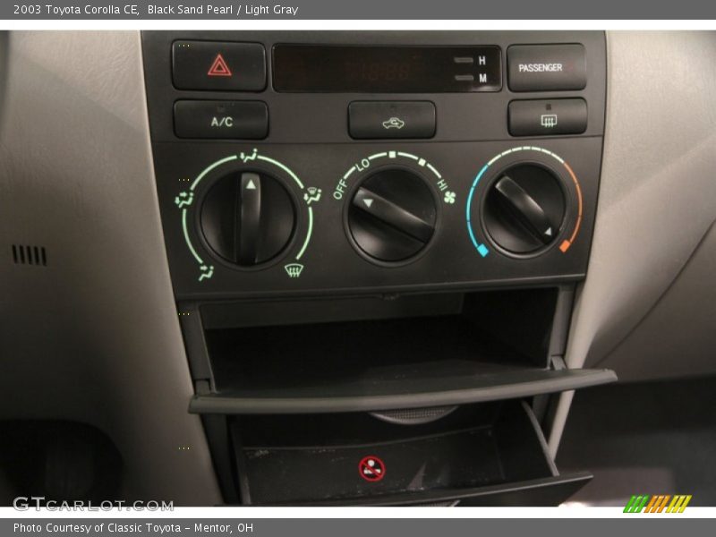 Black Sand Pearl / Light Gray 2003 Toyota Corolla CE