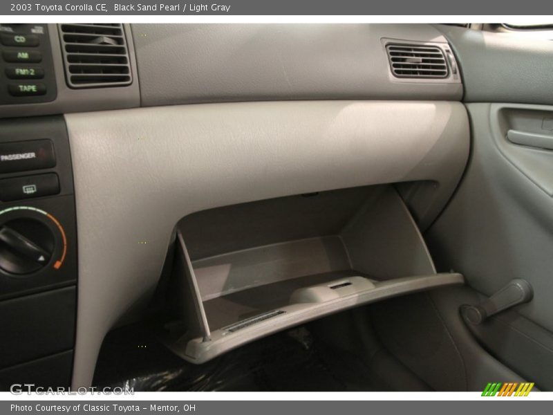 Black Sand Pearl / Light Gray 2003 Toyota Corolla CE