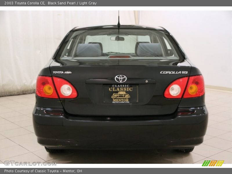 Black Sand Pearl / Light Gray 2003 Toyota Corolla CE