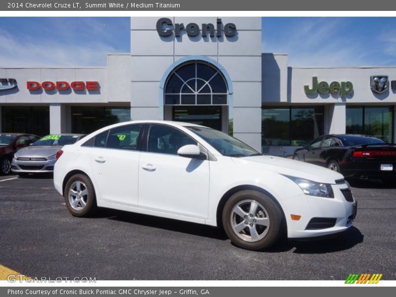 Summit White / Medium Titanium 2014 Chevrolet Cruze LT