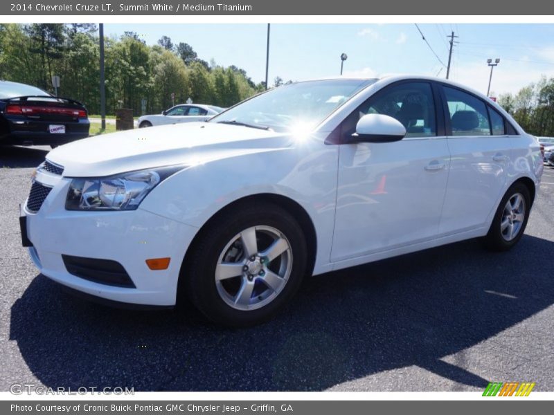 Summit White / Medium Titanium 2014 Chevrolet Cruze LT