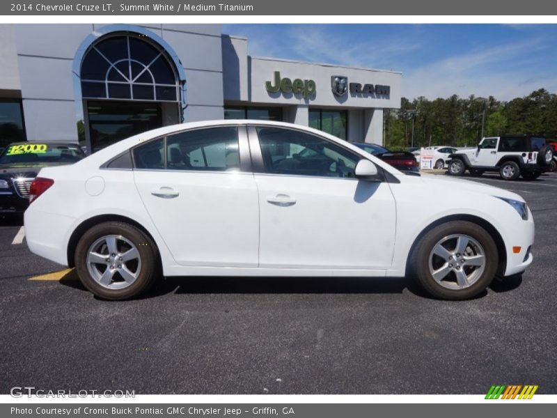 Summit White / Medium Titanium 2014 Chevrolet Cruze LT
