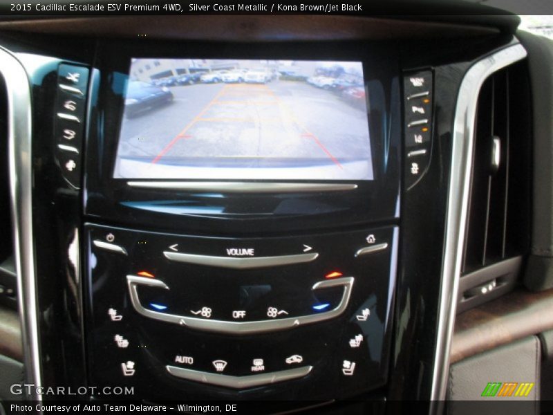 Silver Coast Metallic / Kona Brown/Jet Black 2015 Cadillac Escalade ESV Premium 4WD
