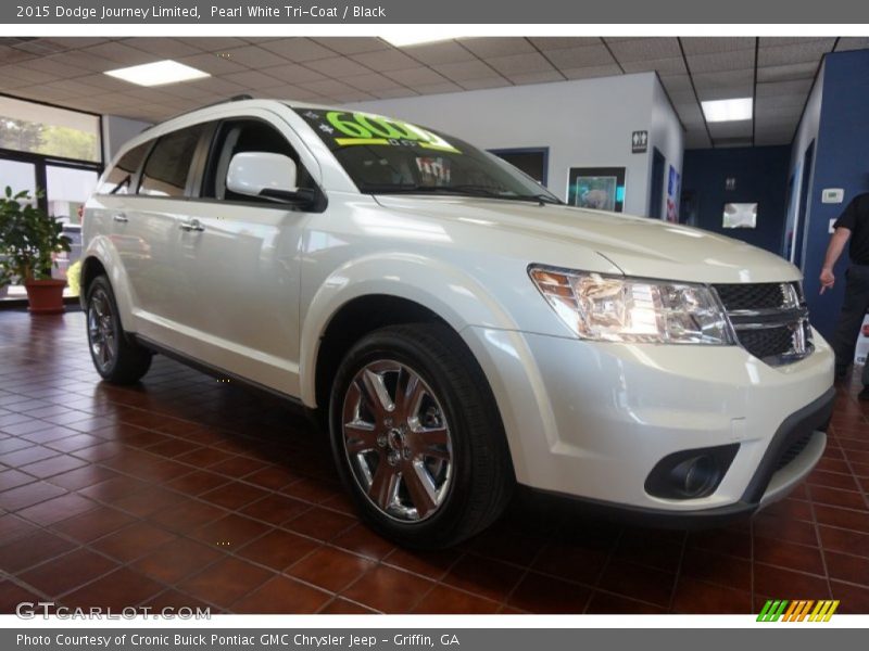 Pearl White Tri-Coat / Black 2015 Dodge Journey Limited