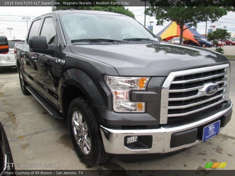 Magnetic Metallic / Medium Earth Gray 2015 Ford F150 XLT SuperCrew