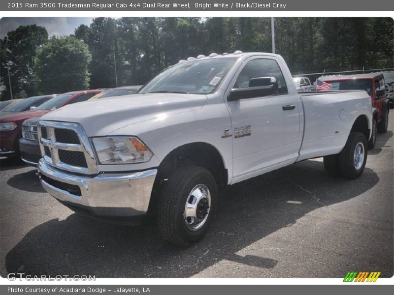 Bright White / Black/Diesel Gray 2015 Ram 3500 Tradesman Regular Cab 4x4 Dual Rear Wheel