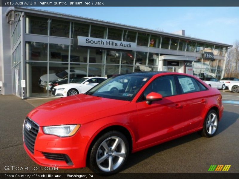 Brilliant Red / Black 2015 Audi A3 2.0 Premium quattro