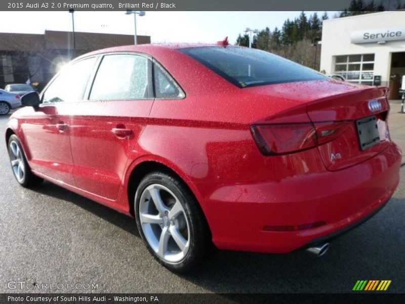 Brilliant Red / Black 2015 Audi A3 2.0 Premium quattro