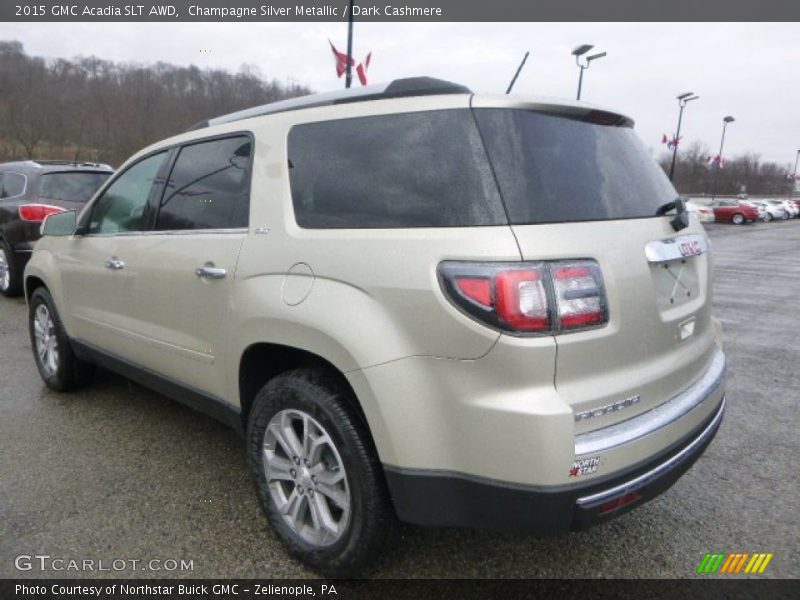 Champagne Silver Metallic / Dark Cashmere 2015 GMC Acadia SLT AWD