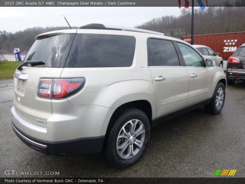 Champagne Silver Metallic / Dark Cashmere 2015 GMC Acadia SLT AWD