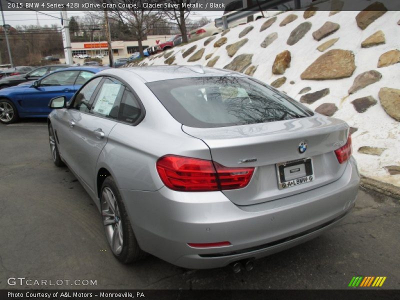 Glacier Silver Metallic / Black 2015 BMW 4 Series 428i xDrive Gran Coupe