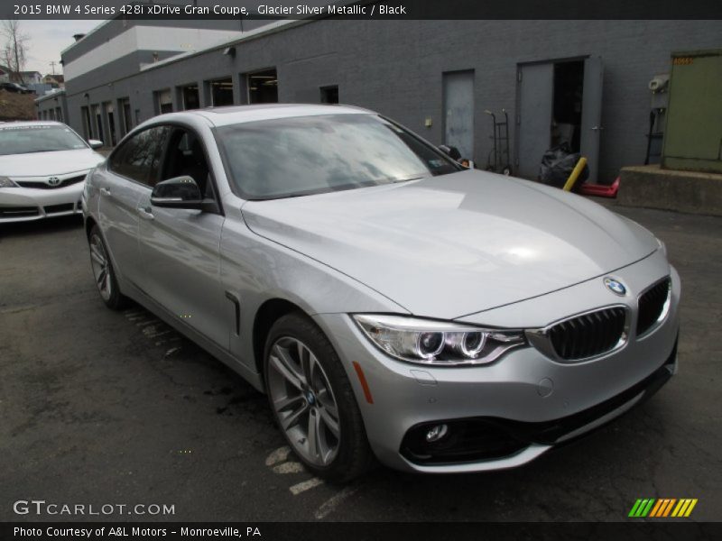 Glacier Silver Metallic / Black 2015 BMW 4 Series 428i xDrive Gran Coupe