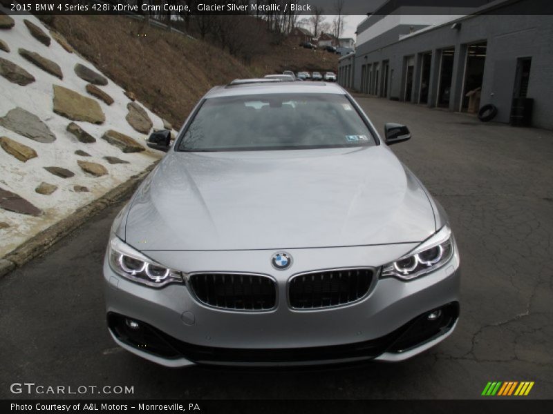 Glacier Silver Metallic / Black 2015 BMW 4 Series 428i xDrive Gran Coupe