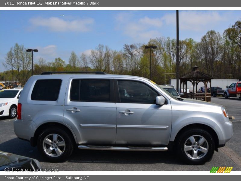 Alabaster Silver Metallic / Black 2011 Honda Pilot EX