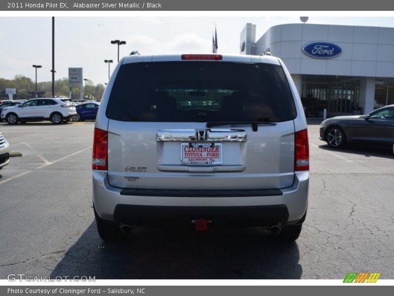 Alabaster Silver Metallic / Black 2011 Honda Pilot EX