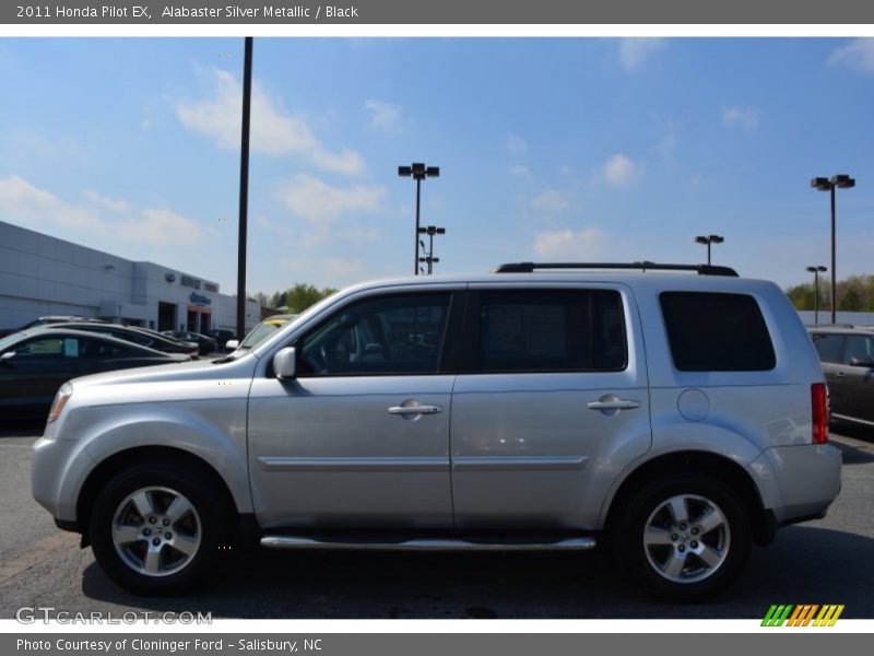 Alabaster Silver Metallic / Black 2011 Honda Pilot EX