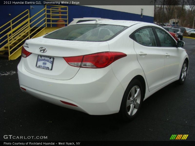 Shimmering White / Beige 2013 Hyundai Elantra GLS