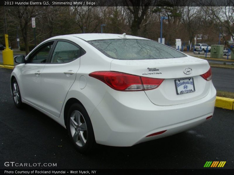 Shimmering White / Beige 2013 Hyundai Elantra GLS